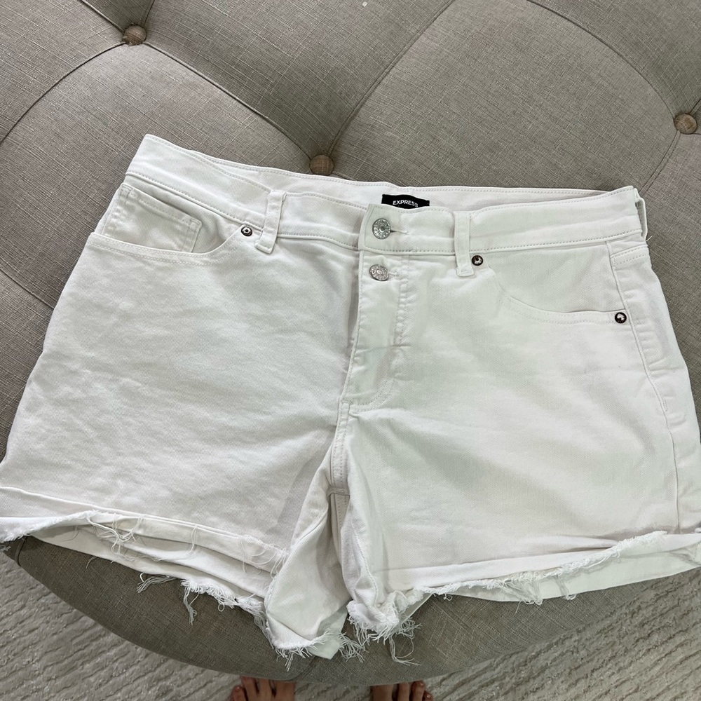 Express White Jean Shorts